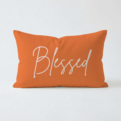 Blessed Pillow 16"x12" Pumpkin