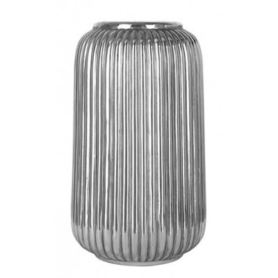 Vase à rayures argentées