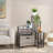 Litter Box Enclosure Cat Tree with 6 Storage Shelves and Pullable Carring Tray-581280013