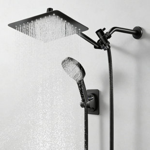 Rain Shower Head With Handheld Spray Combo, Adjustable Extension Arm