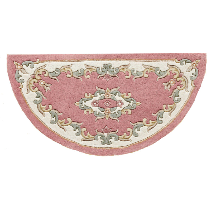 Hounslow Oriental Wool Hand Tufted Area Rug, Semi Circle 69 x 138cm