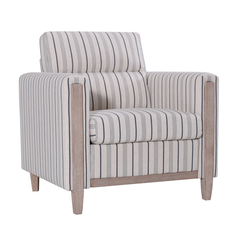 Fauteuil d'appoint à rayures verticales Modern Farmhouse