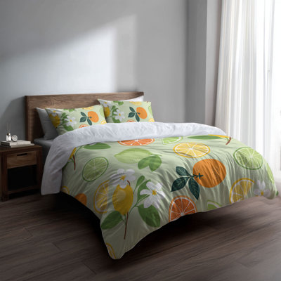 Ensemble d'édredon léger Sunny Citrus