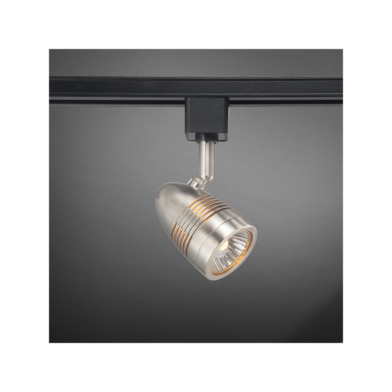 Track Head, Black, Satin Nickel