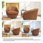 Fauteuil demi-tonneau pivotant en similicuir Aunna-1358442742