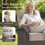  Chaises de patio pivotantes et pivotantes avec table d'appoint, chaises d'extérieur luxueuses en osier résistant à l'eau avec coussins de 6 po pour le porche et la cour-328503733