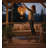 Wicker Hanging Solar Hot Air Balloon Lantern with Glass Panels and Metal Frame-125845214