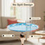 Table d'appoint à plateau rond moderne en métal avec base piédestal-1353539011
