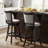 Hedia Swivel Upholstered Counter Stool with Solid Wood Frame-613617277