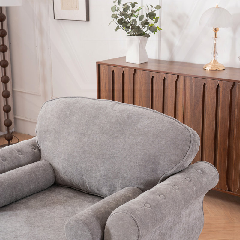 Chaise longue surdimensionnée d'intérieur, Gris clair