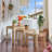 Farmhouse Nesting Tables Set of 3, Living Room Table Set with Rounded Corners & 4 Thickened Table Legs-129197513