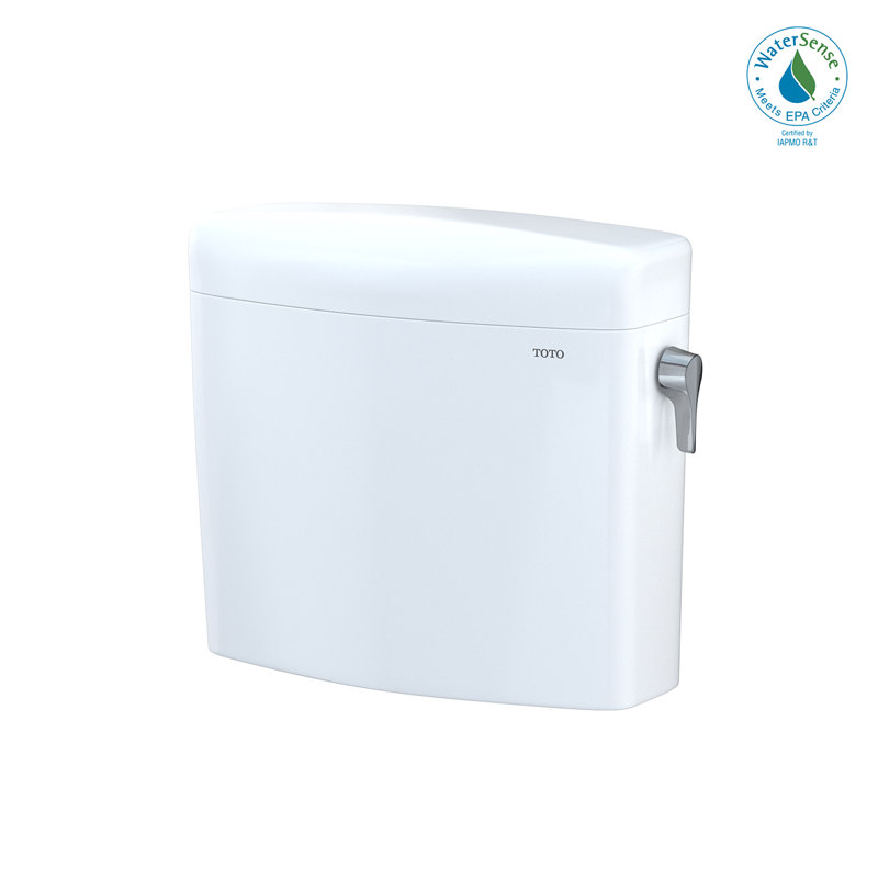 Aquia IV Cube Dual Flush 1.28 and 0.9 GPF Toilet Tank Only with Cotton White, Right-Hand