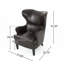 Paralee Faux Leather Club Chair-1881269291