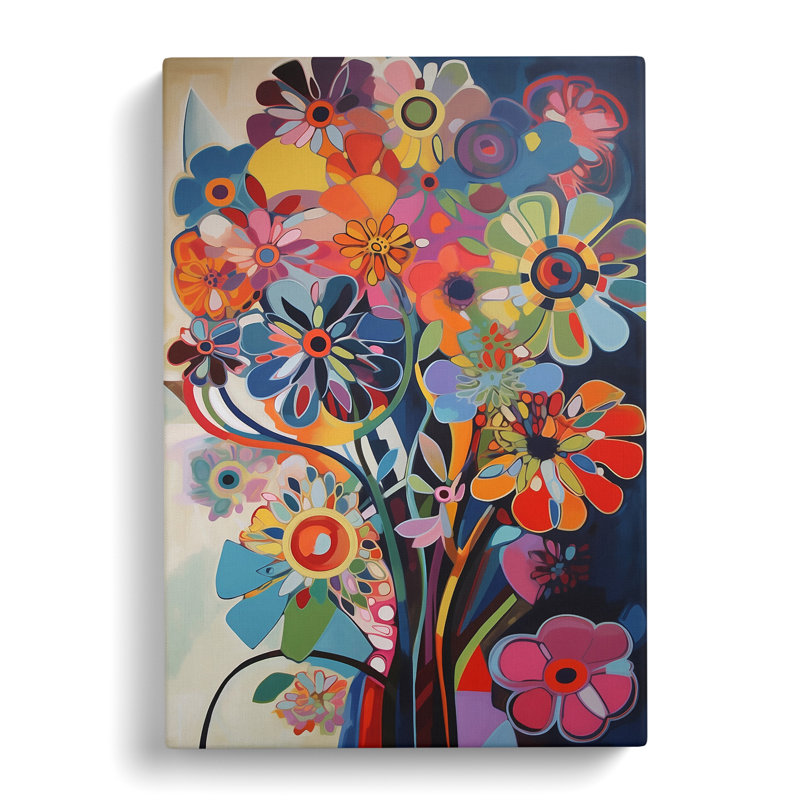 Bettache Flowers Constructivism Vol.4 - Wrapped Canvas, 50cm H x 35cm W x 3cm D