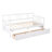 Twin Size Daybed Wood Bed With Two Drawers,White-318481112-318481095