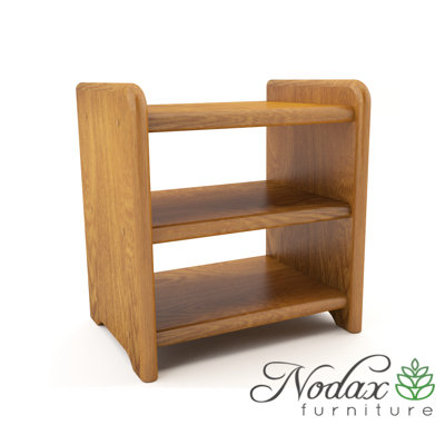 Nodax Bedside Cabinet Table For Bedroom - Elegant 3-Shelf Wooden Bedside Unit Nightstand Table (B5)