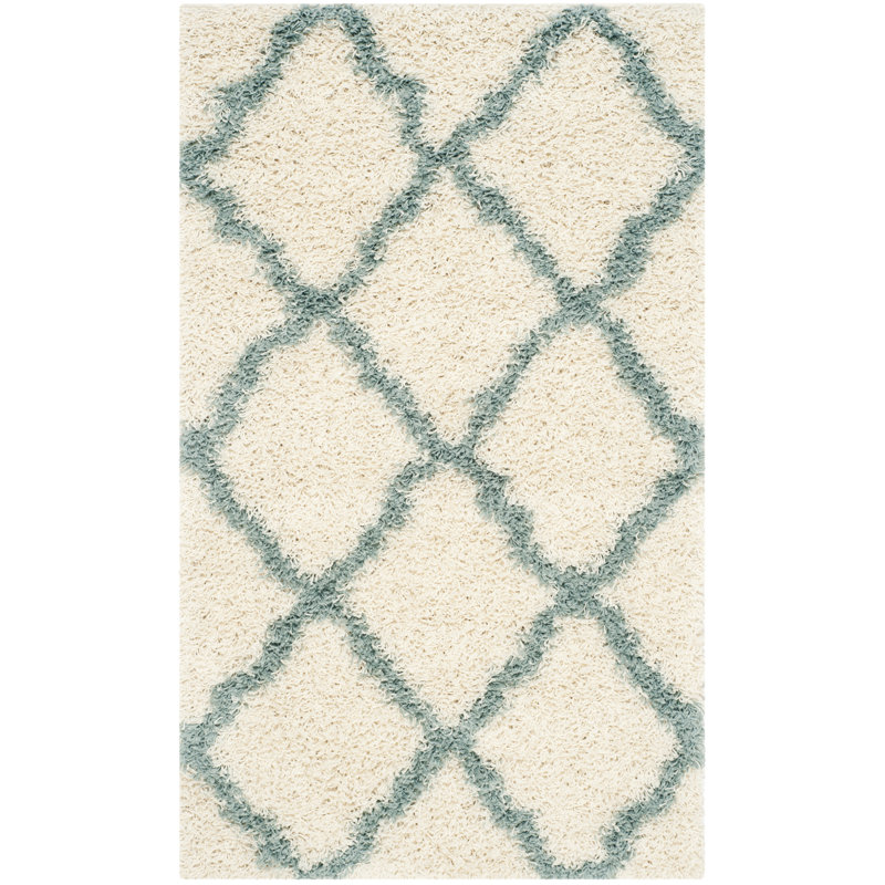 Tapis ivoire / bleu clair Alonnah, Rectangle 11 pi x 15 pi