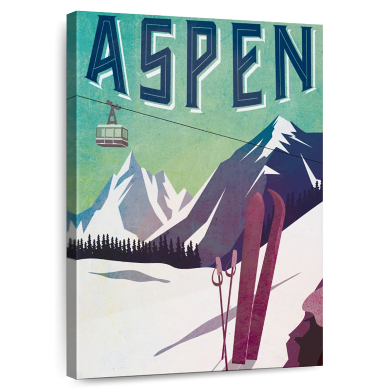 Montagnes enneigées Alvord Aspen, H 36 po x l 24 po
