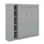 Lit escamotable double avec tablettes, garde-robe et lumières DEL-993832125-993832123