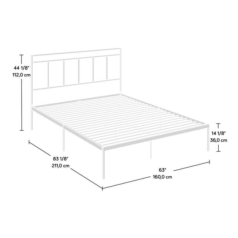 Platform Bed With Headboard, Queen