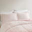 Édredon très grand / très grand - fard à joues dégradé rosé, doux, chaud, rosé, lavable à la machine, douillet et chaud