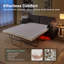 Canapé-lit convertible en velours côtelé Aushify, causeuse large de 88 po, matelas double, peu encombrant pour un appartement / salon-118781969-115989358