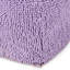 Repose-pieds en microfibre carrée en chenille teinté lavande