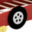 Lit plateforme simple pour voiture de course rouge avec roulettes, contreplaqué de haute qualité et rails latéraux pour plus de sécurité, expérience de sommeil confortable, taille 98,7 po x 41,7 po 26,5 po, assemblage nécessaire-472219268