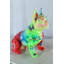 Statue bouledogue français en résine NIFao avec éclaboussures de peinture arc-en-ciel 16 po x 9 po x H 16 po
