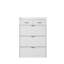 Armoire à chaussures 1250 blanc avec 3 portes et 2 tiroirs