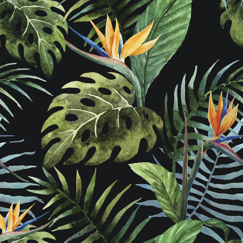 Tropic Pattern by Zenina - Wrapped Canvas Print, 91cm H x 91cm W