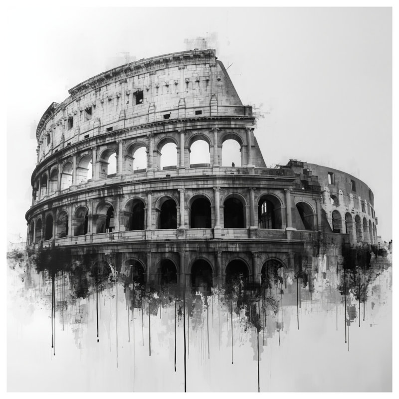 Housses de couette Roman Colosseum Illustration, Queen
