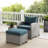 Wicker Outdoor Lounge Chair with Ottoman-368967835-368967829