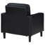 Chaise d'appoint avec accoudoirs rembourrés en tissu d'ameublement de couleur noire Lalittah-794454309