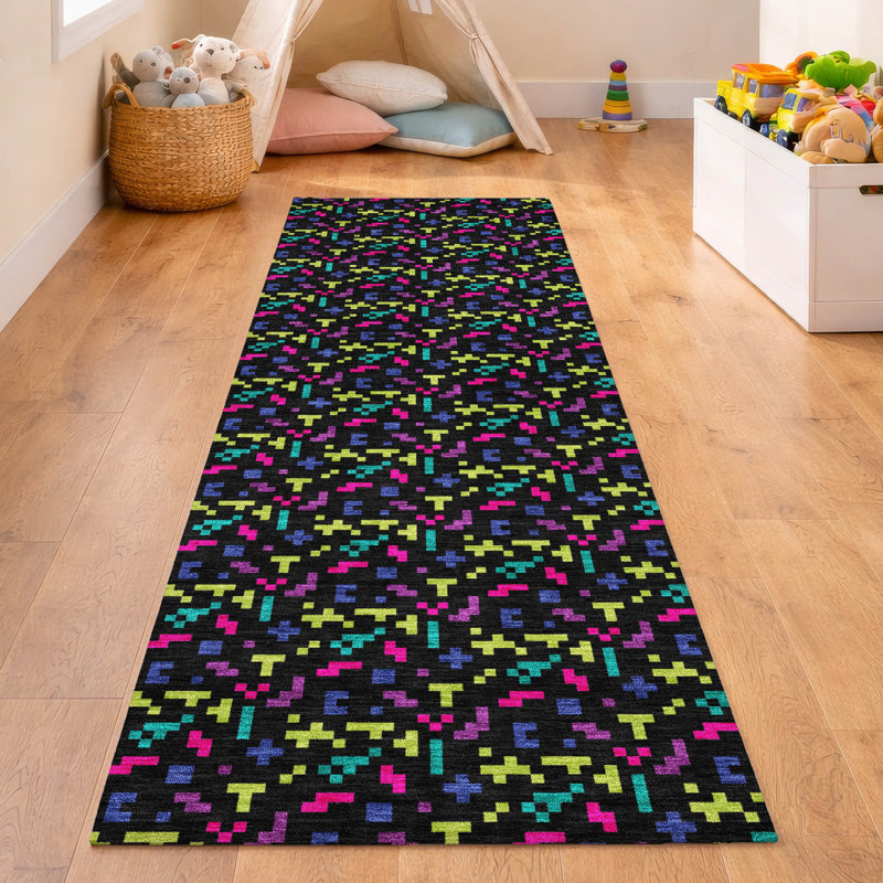 Machine Washable Indoor/Outdoor Chantille ACN2824 Kids Rug, 2'3" x 7'6" Runner