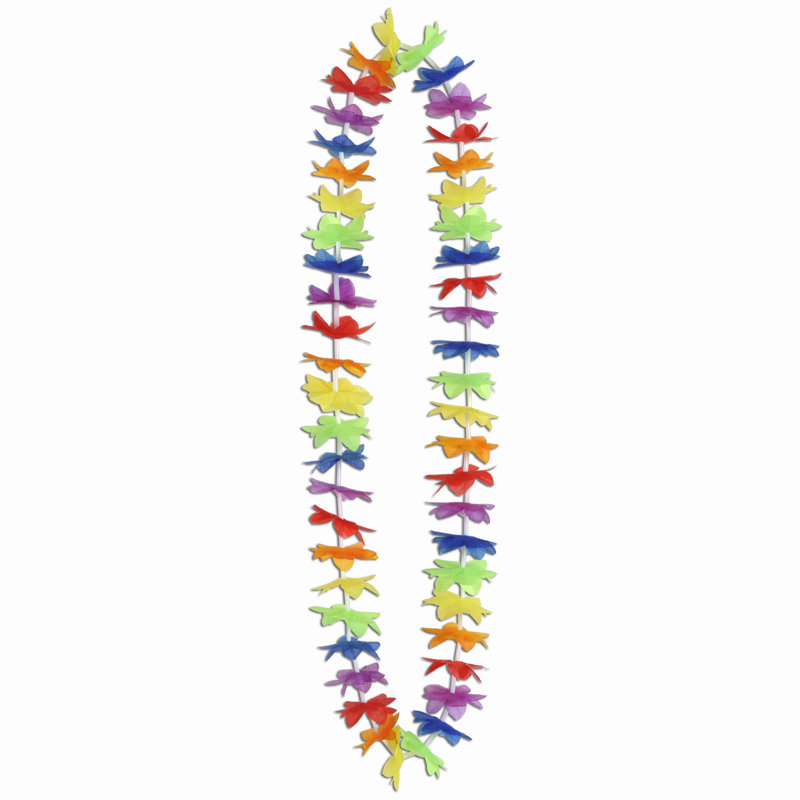 Collier de fleurs arc-en-ciel Â« Silk 'N Petals Â»