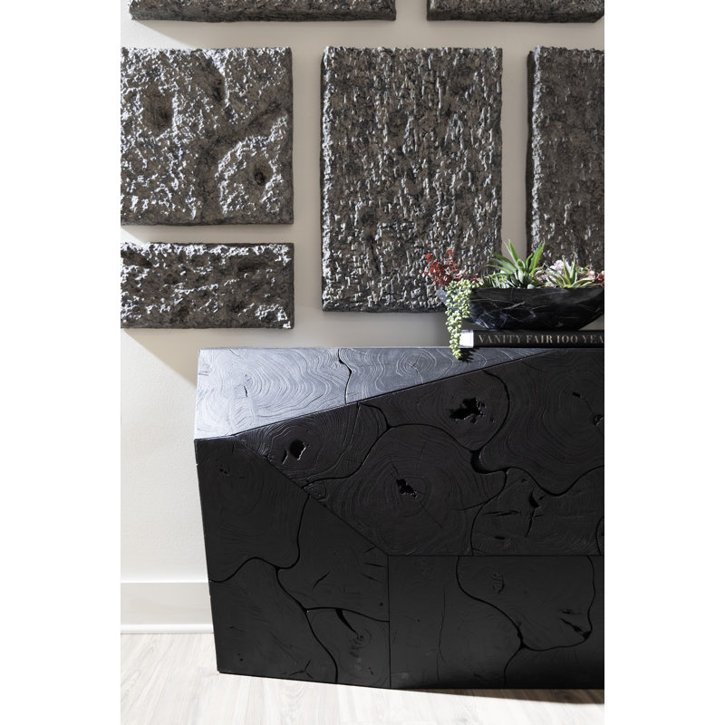 Etched Rock Puzzle Wall Tiles, Set of 9