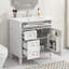 Meuble-lavabo de salle de bain moderne avec lavabo supérieur et tiroirs
