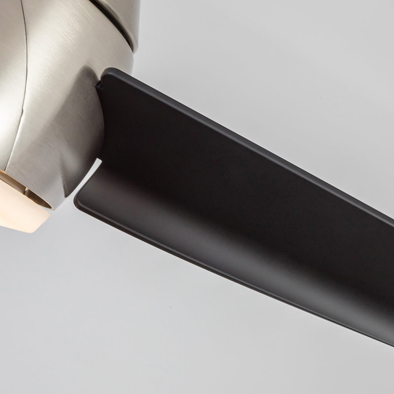 Thalia Smart LED Downrod Ceiling Fan, Matte Black, Brushed Nickel