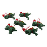 Dakota Fields Handmade Dashing Dinos Wool Felt Ornaments