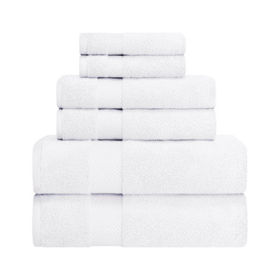 Blue Nile Mills Zero Twist 100% Cotton Ultra Soft 6-Piece Towel Set