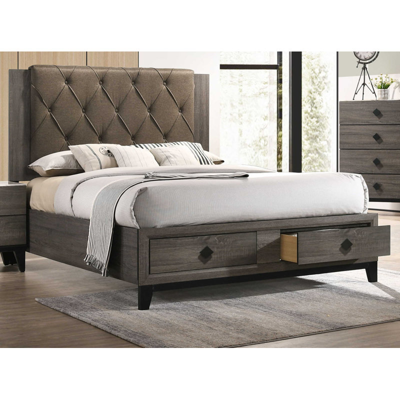 Lit plateforme tapissier avec rangement Elco, Très grand lit Eastern