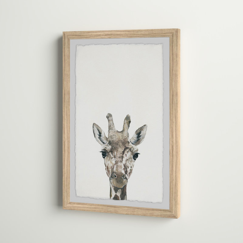 «Cheeky Giraffe IV», reproduction encadrée, H 18 po x l 12 po x P 1,5 po