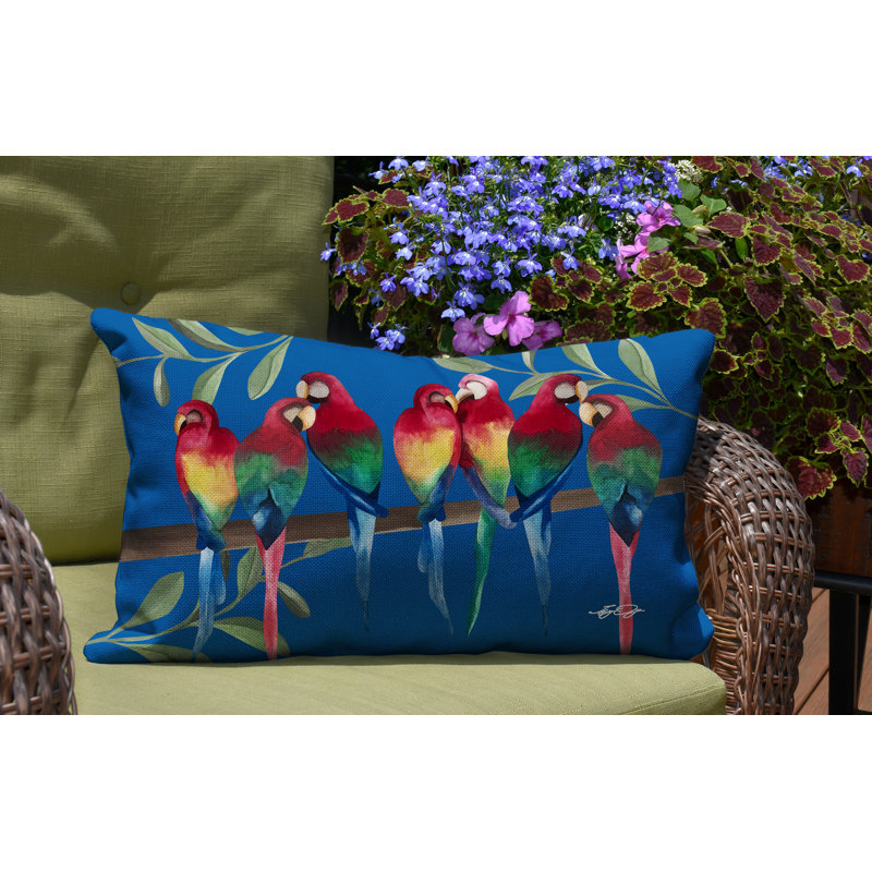 Sky Outdoor Reversible Throw Pillow, Sky Blue