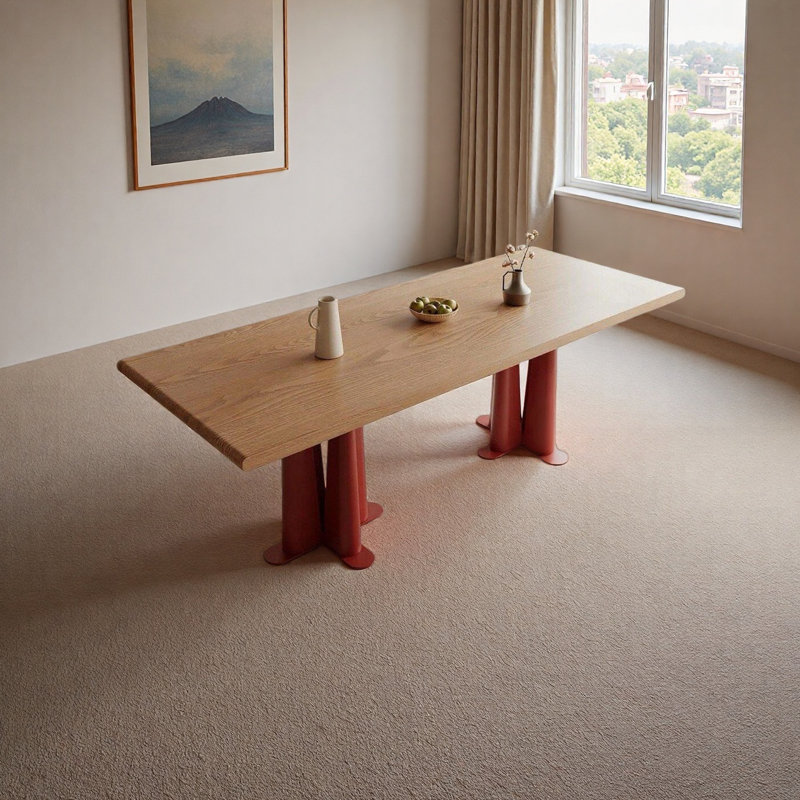 Table de salle à manger rétro Lightly Luxury, H 29,52 po x L 55,11 po x l 31,49 po