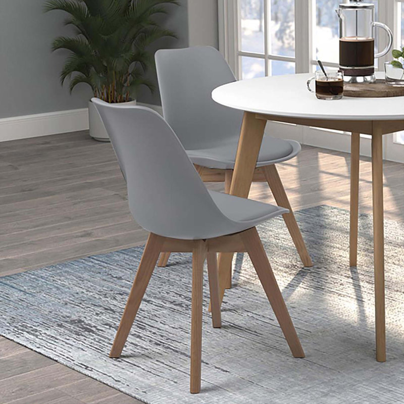 Ensemble de 2 chaises d'appoint en polypropylène, Brun