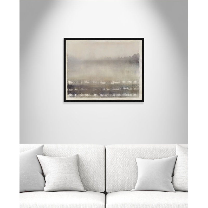 Équilibre équilibré III - reproduction de paysage par Irena Orlov, L 29,5 po x H 23,5 po, Grain de bois noir