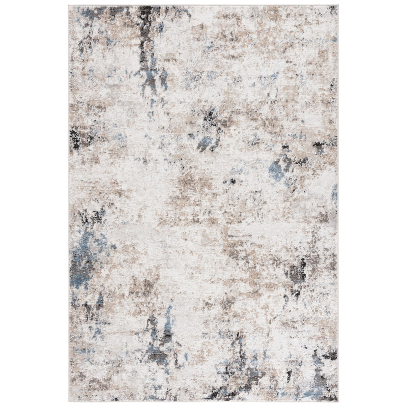 Quincy Performance Abstract Indoor/Outdoor Area Rug, Rectangle 5'3" x 7'6"
