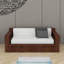 Grand lit de jour avec bureau, tiroirs de rangement et table d'appoint hydraulique-71768701-71768702