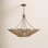 Joslyn 5-Light Chandeliers In Warm Brass And Rope
